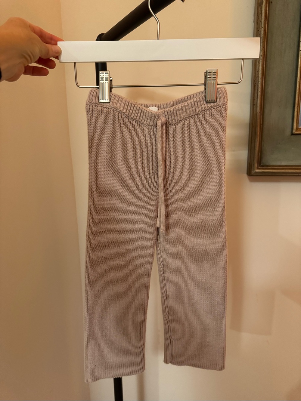 Jamie Kay Ribbed Knit Lounge Pants in Mauve Blush